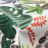 Italian Embossed Printed PVC Floral Wipe Clean Tablecloth Fabric